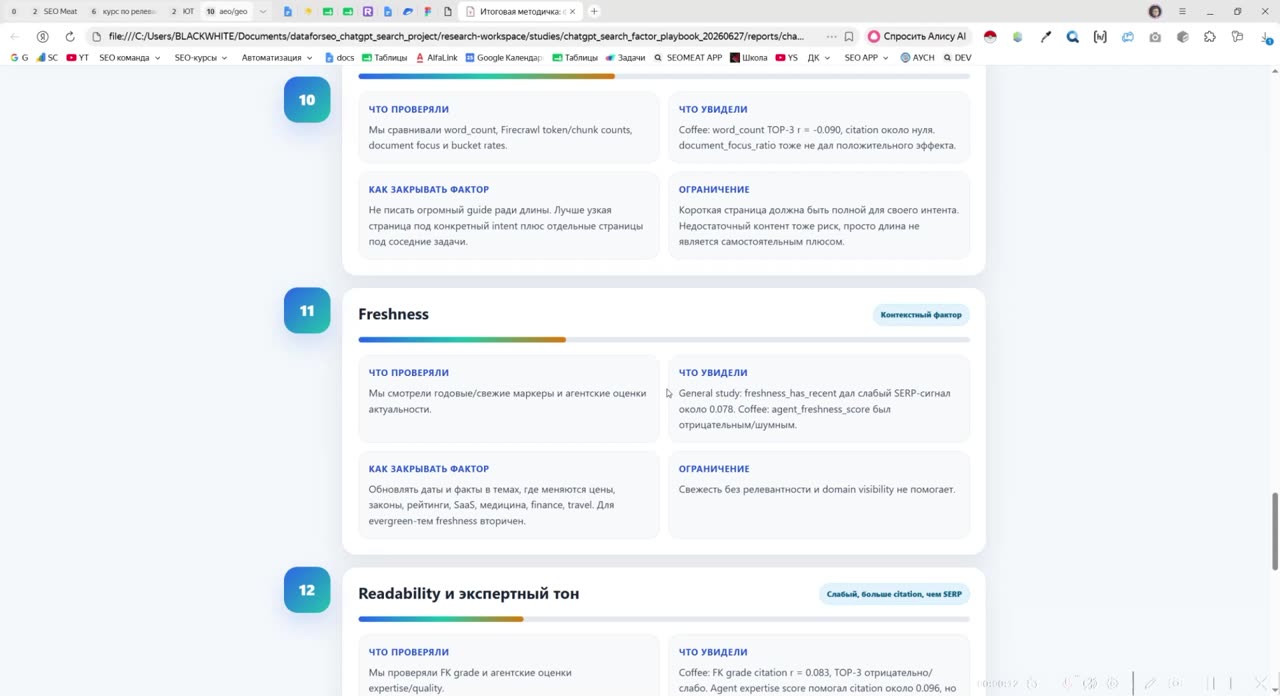 Свежесть контента (freshness): когда она влияет на цитирование, а когда нет