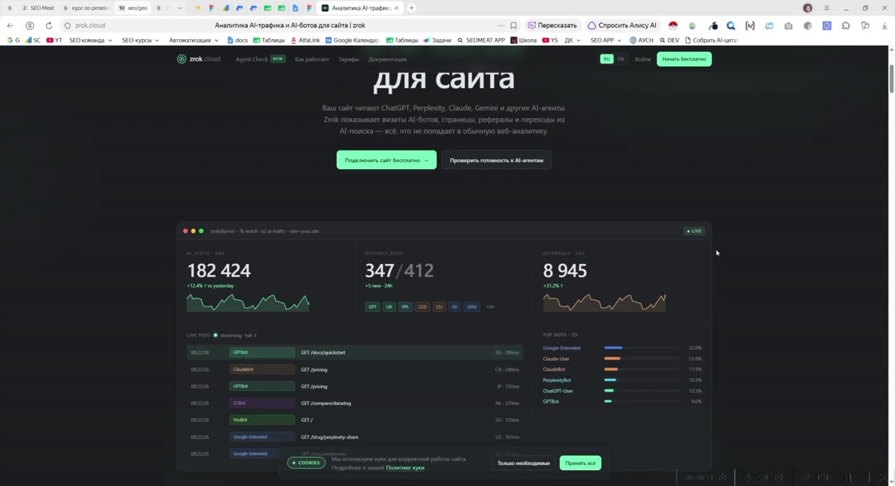 Метрики и проблемы GEO-аналитики, сравнение стоимости своего агента и сервисов